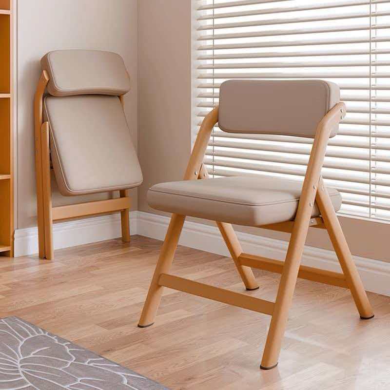Leather Desk Pad - PU Leather Folding Chair Metal Frame