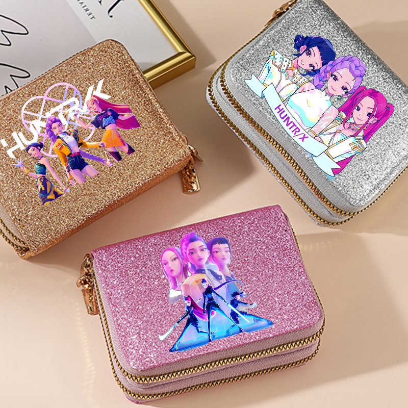Index Card Holder - Kpop Demon Hunters Wallets Women Glitter