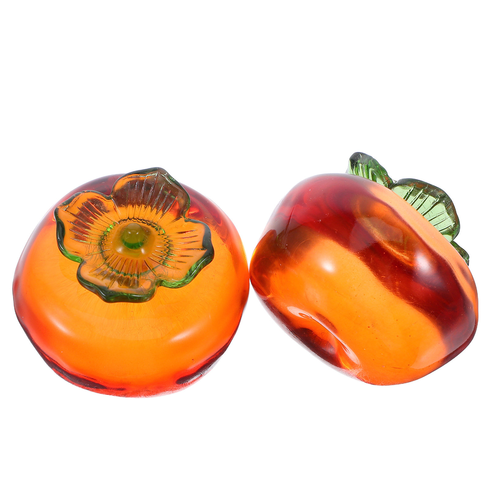 2Pcs Sophisticated Persimmon S - Paper Weight Crystal บทวิจารณ์และราคา