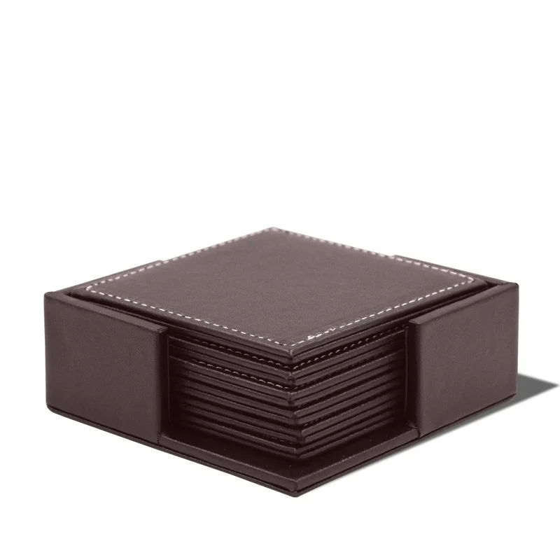6pcs/Set Business Leather Coas - Leather Desk Pad บทวิจารณ์และราคา