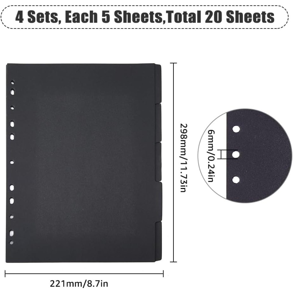 20 Sheets 5-Tab Binder Divider - Tab Divider A4 บทวิจารณ์และราคา
