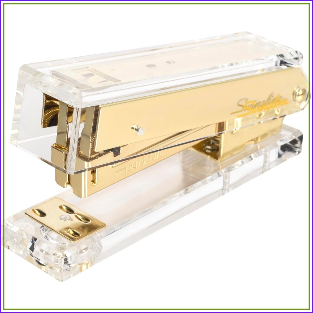 Compact Clear Acrylic Gold Sta - Stapler Half Strip บทวิจารณ์และราคา