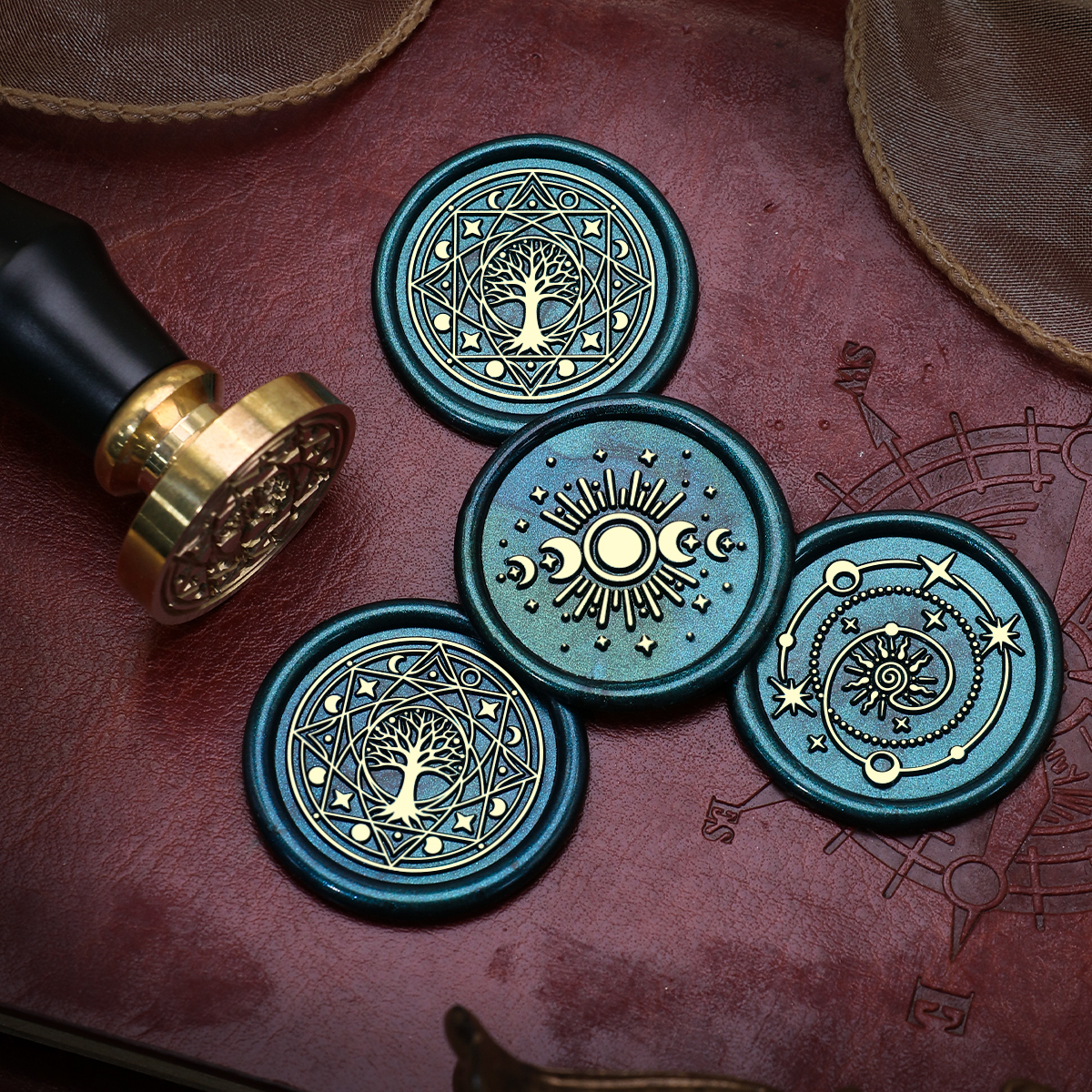 Starry Sky Trees Series Wax Se - Wax Seal Stamp Set บทวิจารณ์และราคา