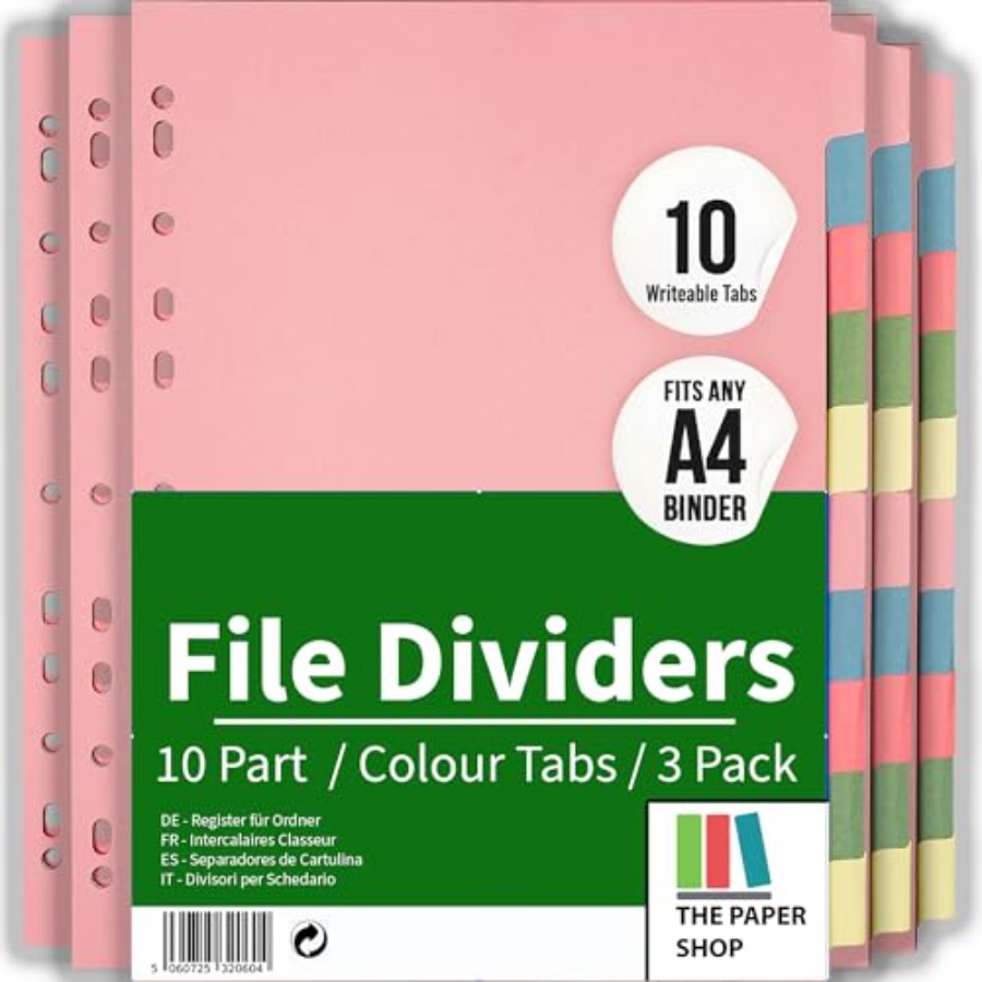 3 Pack] Binder Dividers with T - Tab Divider A4 บทวิจารณ์และราคา