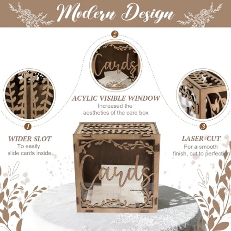 Wedding Card Box wit ow, wn Wo - Card Index Box บทวิจารณ์และราคา