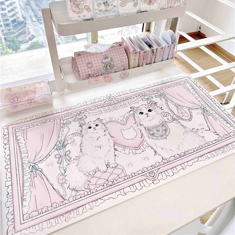 Leather Table Mat Ragdoll Cat  - Leather Desk Pad บทวิจารณ์และราคา