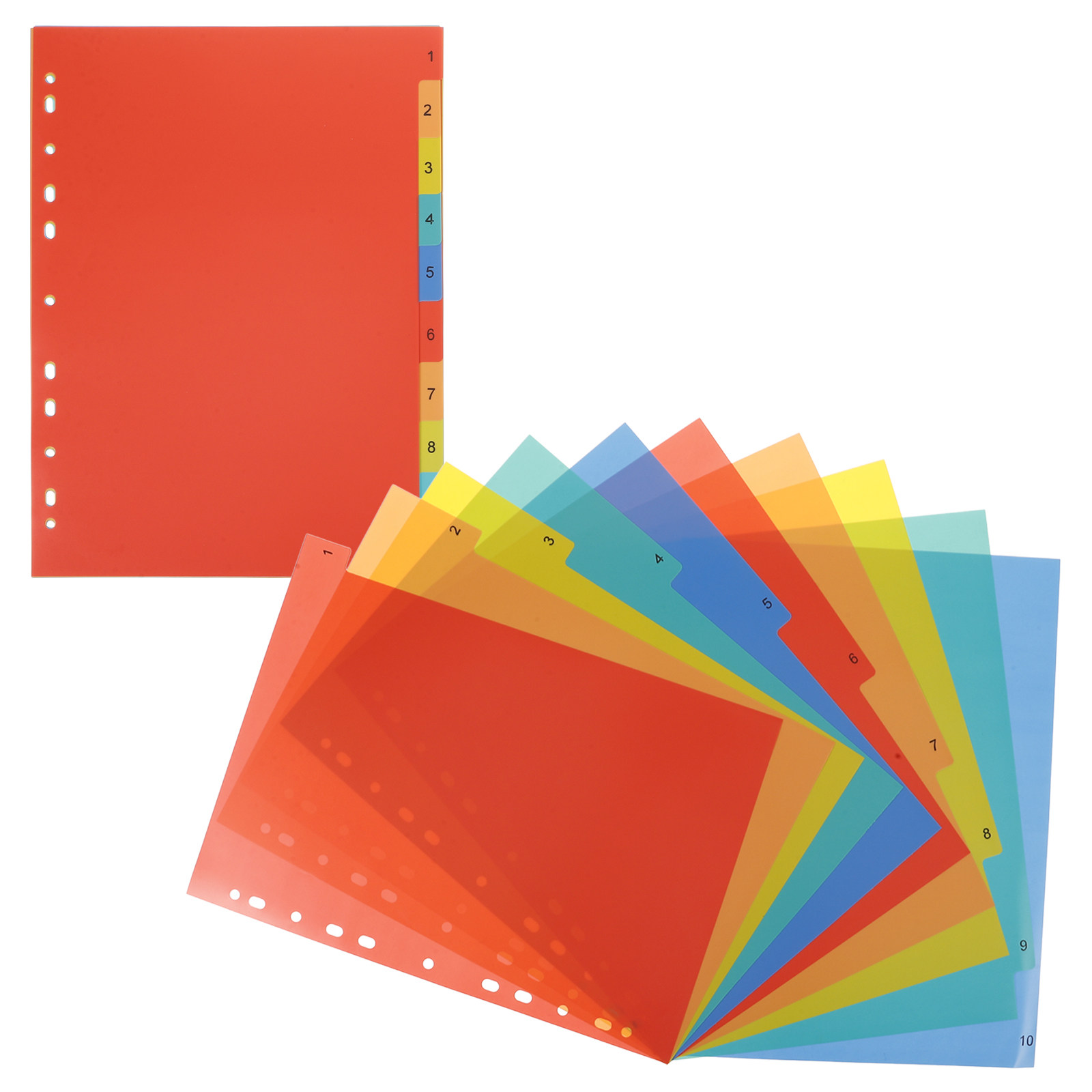 2Sets A4 Binder Dividers PP Pl - Tab Divider A4 บทวิจารณ์และราคา